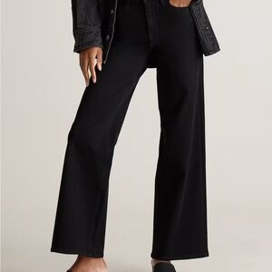 Quince NWT Black Bella Stretch Wide Leg Jeans Size 27